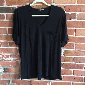Black V-Neck Tee